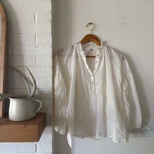Apiece Apart White Casual Button Down Shirt
